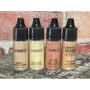 Luminess Airbrush Makeup Set Foundation 050 Love Illuminator Eraser Blush 4pc